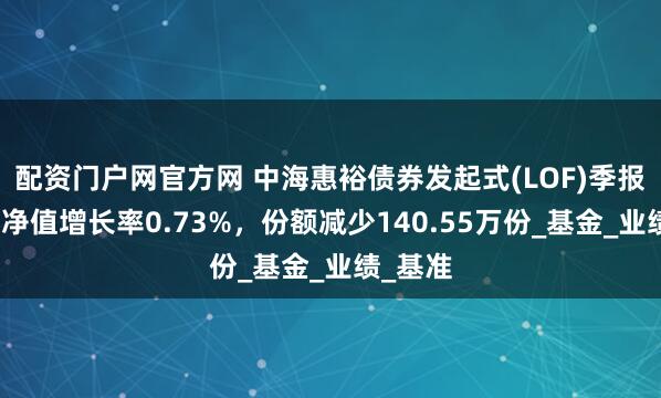 配资门户网官方网 中海惠裕债券发起式(LOF)季报解读：净值增长率0.73%，份额减少140.55万份_基金_业绩_基准